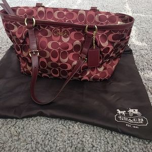 Great condition - authentic Coach maroon purse
